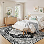 6x9 Area Rugs Living Room: Washable Vintage Rug Large Non-Slip Stain Resistant - Image 5