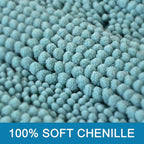 H.VERSAILTEX Bathroom Rugs Bath Mats Sets Super Absorbent Chenille Striped Bath - Image 3