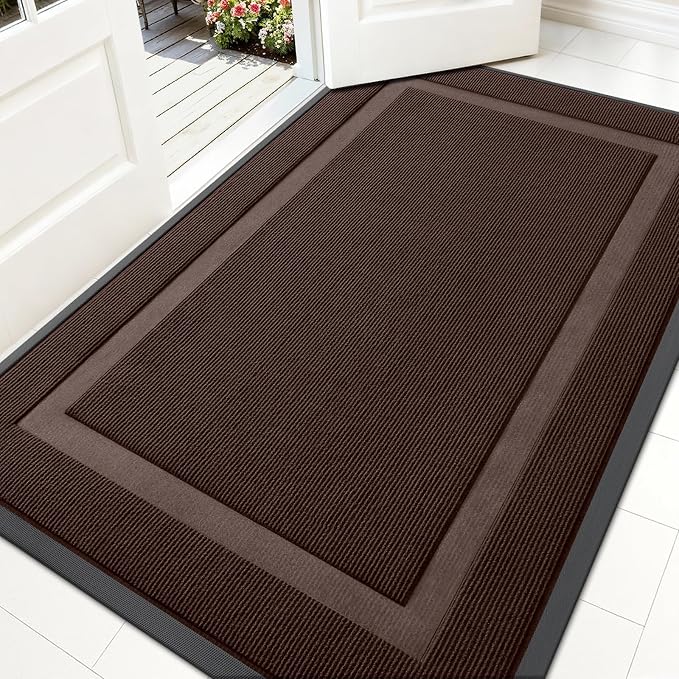 OLANLY Front Door Mat Indoor Outdoor Entrance, Waterproof All-Season, by OLANLY