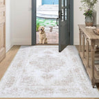 XLUEZ Bedroom Rug 3x5 Vintage Rugs, Machine Washable Small Area Rug Retro by XLUEZ