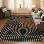 Lahome Enfys Modern Rainbow Easy Jute Carpet, Washable Rugs 5x7 - Image 8