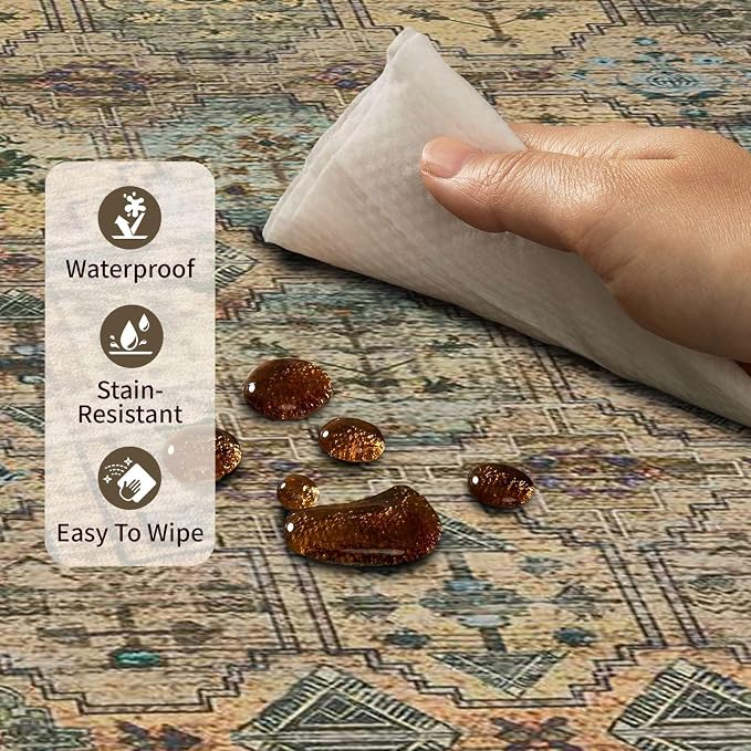 Rugxara 8x10 Area Rugs for Living Room Bedroom, Large Washable Rug, Non Slip & - Image 8