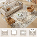 Washable 6x9 Area Rug for Living Room - Image 9