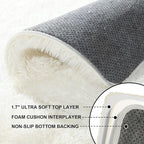 5x7 Area Rugs for Living Room, Large Fluffy Cream White Rugs for Bedroom - Image 3