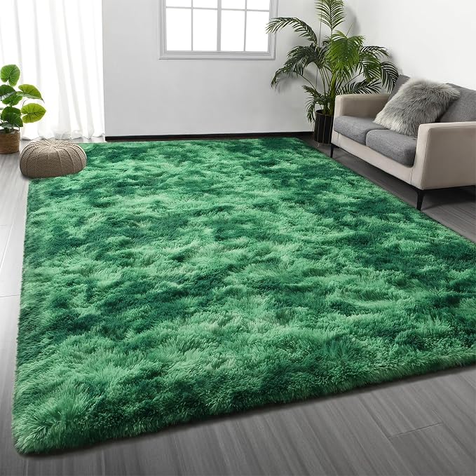 Deerhoo Shag Area Rug, 4 X 6 Tie-Dyed Plush Fuzzy Rugs by Deerhoo