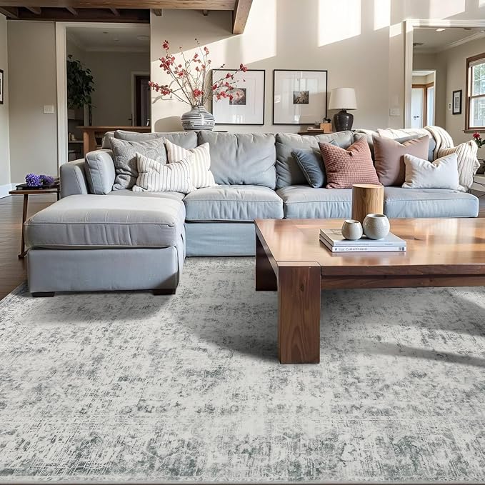Rugxara 5x7 Area Rugs for Living Room Bedroom, Vintage Abstract Boho Rug - Image 4