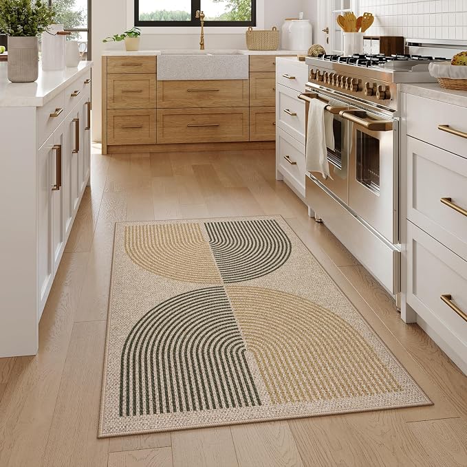 Lahome Enfys Rainbow Front Door Mat, Farmhouse Neutral Non Slip Non Shedding - Image 6