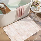 Latte&Fog Entryway Pink Rug, Vintage Floral 2x3 Washable Area Rugs by LatteFog