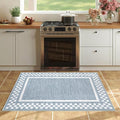 Small Area Rug 2x3 Modern Checkered Entry Rug Solid Color Scalloped Kitchen by GarveeHome