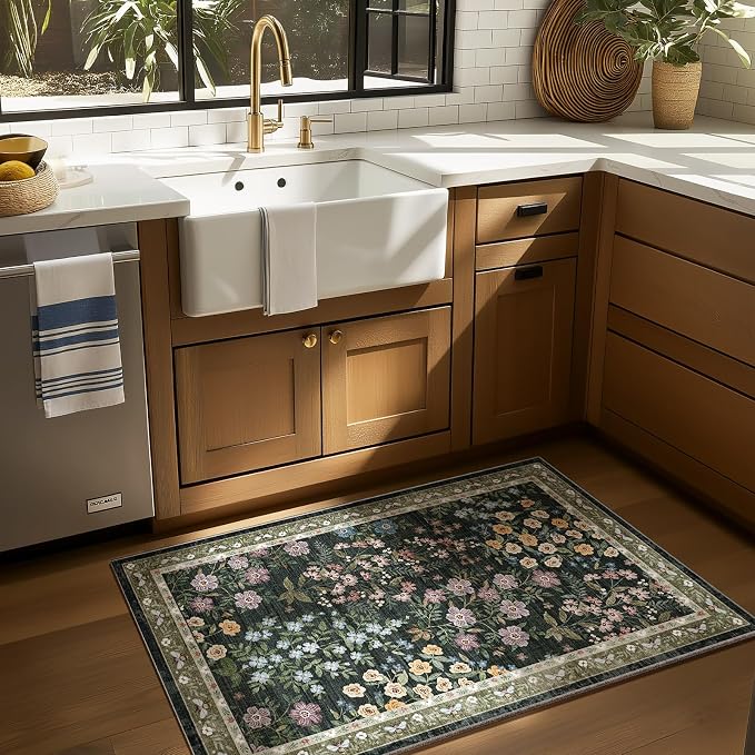 Machine Washable Throw Rugs for Entryway: Door Mat Indoor Entrance 2x3 Rug - Image 2