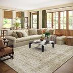 Machine Washable Rugs for Living Room: 8x10 Area Rugs for Bedroom Boho Vintage by palohom