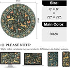 DUKINO 6ft Round Rug for Bedroom, Animal Print Washable Circle Rug - Image 2