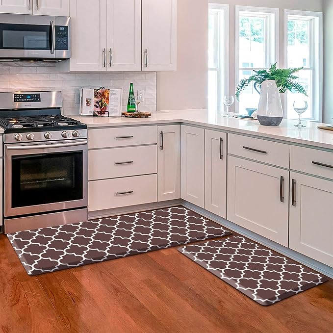 KMAT Kitchen Mat 0.47in Cushioned Anti-Fatigue Kitchen Rug, Waterproof Non-Skid by KMAT