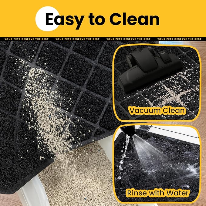 Conlun Cat Litter Mat Litter Trapping Mat, Less Waste Cat Litter Box Mat - Image 7