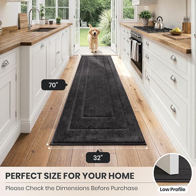 PURRUGS Dirt Trapping Door Mat 32" x 70", Non-Slip/Skid Machine Washable - Image 8