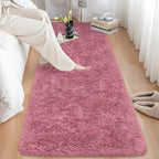 Soft Runner Rug for Bedroom Living Room, 2x6 ft Fluffy Blush Pink Rug for by TENNOLA
