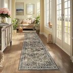 Yamaziot Washable Runner Rug 2x8 – Non Slip Boho Floral Hallway Runner Rug - Image 2
