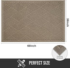 HIYARD Sturdy Front Door Mat, Absorbent Muddy Dirt Resist Welcome Door Mats - Image 2