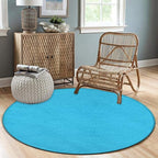 Machine Washable Modern Round Area Rug, Room Sofa Yoga Soft Round Carpet - Image 3