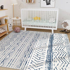Nakagishi 5x7 Area Rug Living Room: Machine Washable Boho Large Neutral - Image 8