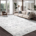 Washable 9×12 Area Rugs for Living Room, Vintage Floral Rug Soft Non Slip Stain by Dotiiorug