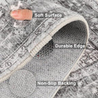 Yamaziot Washable Area Rug, 2x3 Small Entryway Rug Non-Slip Boho Vintage Rug - Image 4