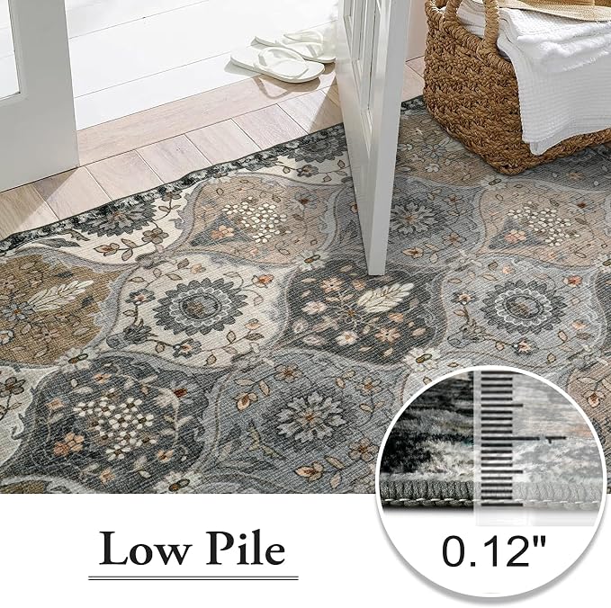 Lahome Moroccan Washable Living Room Rug, 5x8 Rugs - Image 6