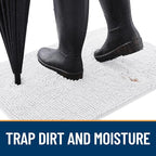 OLANLY Dog Door Mat for Muddy Paws 32x20, Absorbs Moisture and Dirt, Absorbent - Image 2
