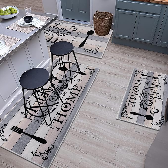 Vaukki Boho Kitchen Rug Sets 3 Pieces, Washable Kitchen Mats - Image 8