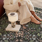jinchan Zenith Round Rug 5ft Area Rug Soft 5'Round Floral Aesthetic Rug - Image 5