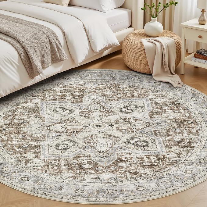 Tortania 6' Round Area Rug Living Room Rugs - Image 3