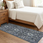 KILOCOCO Hallway Runner 2x7 Rug Runner Printed Vintage Floral Washable Kitchen - Image 3