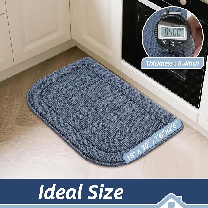BEQHAUSE 30x18 Inch Kitchen Rug Mat Durable Kitchen Rugs Non-Slip Washable - Image 3
