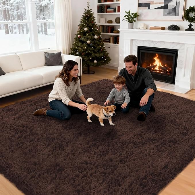 6x9 Area Rug for Living Room: Ultra Soft Fluffy Rug Modern Large Thicked Shag - Image 4