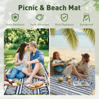 MontVoo-Outdoor Rug Carpet Waterproof 5x8 ft Reversible Patio Rug RV Camping - Image 5