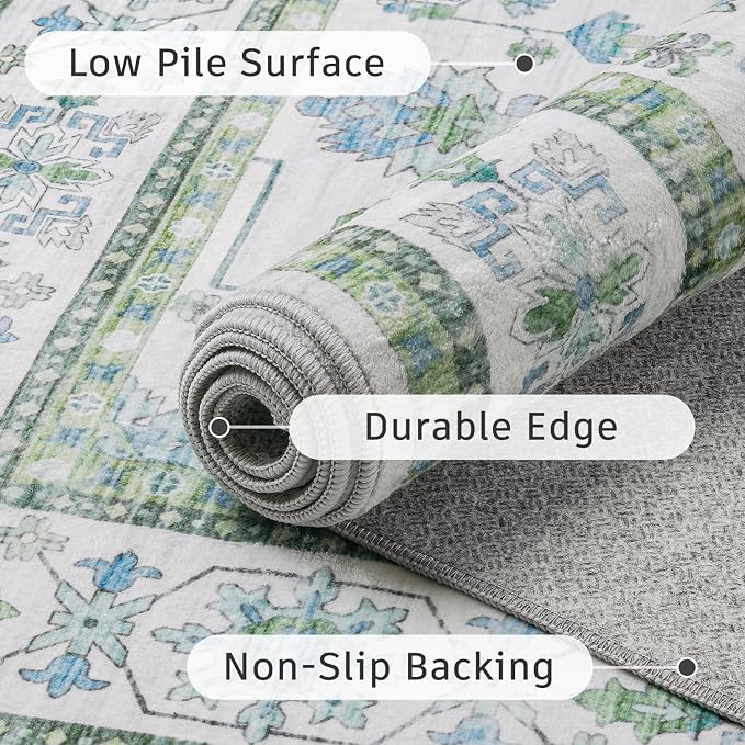 DCX Green 4x6 Rug, Kid & Pet Friendly - Image 8