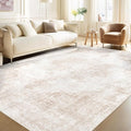 Area Rug 6x9 Vintage Rugs: Washable Living Room Rug Retro Medallion Distressed by MXSANYOORUG