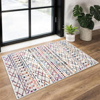 KUTA Moroccan Rugs for Entryway, 2x3 Multi-Color Area Rug Non-Slip Washable by KUTA