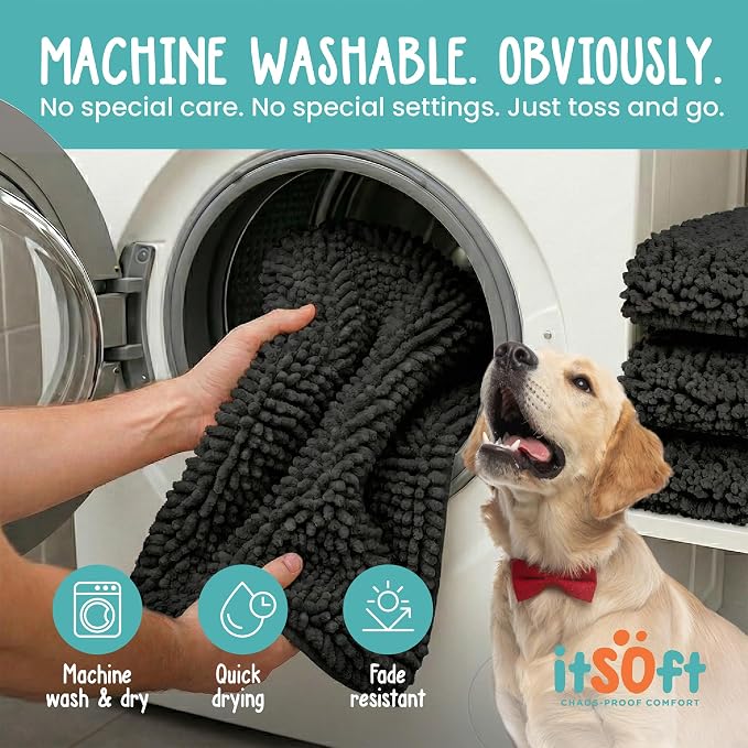 Dog Rugs for Muddy Paws 34x21 | Cleaner Mud Free Floors | Muddy Dogs Mats for - Image 5