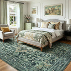 Lofus 8x10 Washable Rugs Non-Slip, Vintage Floral Area Rug - Image 2