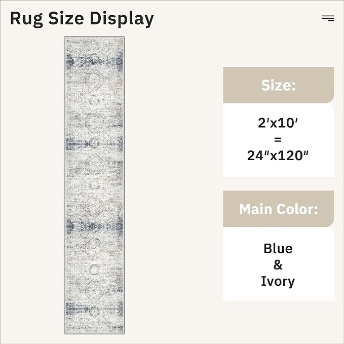 Soalmost Runner Rug 2x10 Washable Non-Slip Hallway Runner Rugs - Image 5