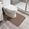 Bosap Toilet Rugs U Shaped Bathroom Rug, Machine Washable Non Slip Quick Dry by BosapDirect