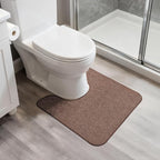 Bosap Toilet Rugs U Shaped Bathroom Rug, Machine Washable Non Slip Quick Dry by BosapDirect