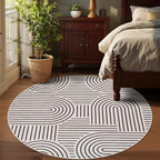 Washable Rug 6ft Area Rugs for Living Room, Abstract Rug for Bedroom, Soft - Image 3