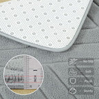 4x6 Grey Washable Area Rug for Bedroom, Modern Geometric Shag Non-Slip Living - Image 4