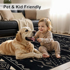 SERISSA 2x4 Rugs for Entryway, Washable Non-Slip Kitchen Runner Rug Small Black - Image 7