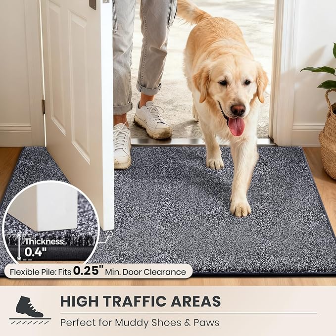 PURRUGS Dirt Trapping Door Mat 24" x 84", Non-Slip Machine Washable Entryway Rug - Image 6