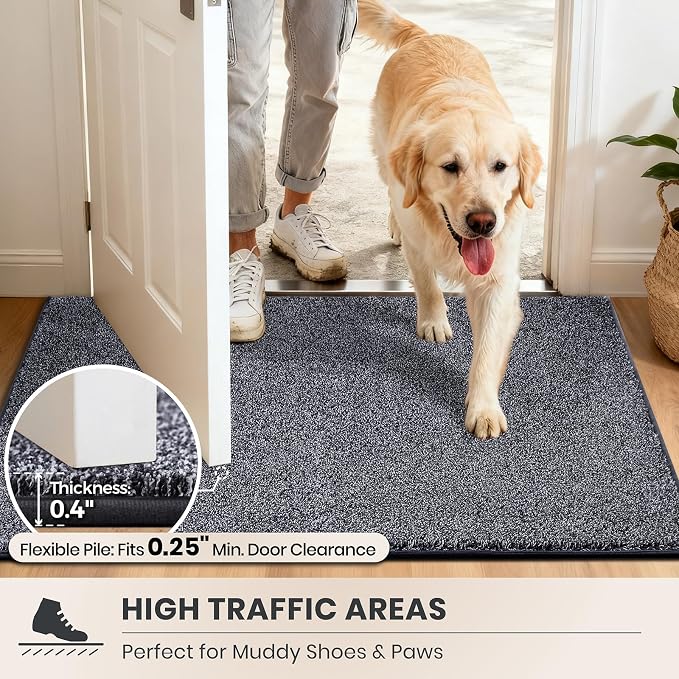 PURRUGS Easy Care Area Rug 6ft x 9ft, Non-Slip Washable Entryway Rug, Stain - Image 6