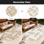 Pauwer Waterproof Outdoor Rug 8ft, Reversible Plastic Straw Patio Camping Rug - Image 2