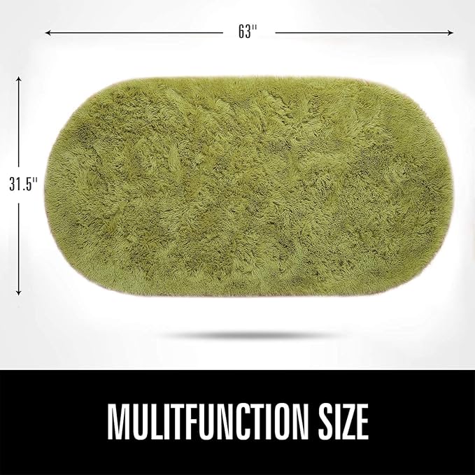 LOCHAS Bedroom Rug 2.6' x 5.3', Soft Oval Throw Rugs Carpet - Image 2